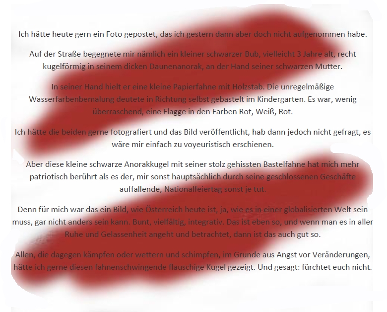 Kleine Geschichte zum Nationalfeiertag